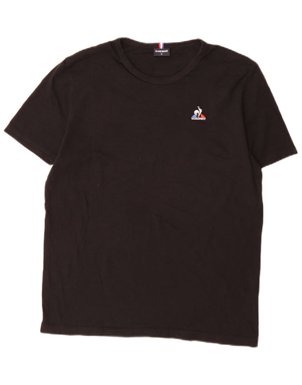 Le Coq Sportif Mens Regular Fit T-Shirt Top Medium Black Cotton