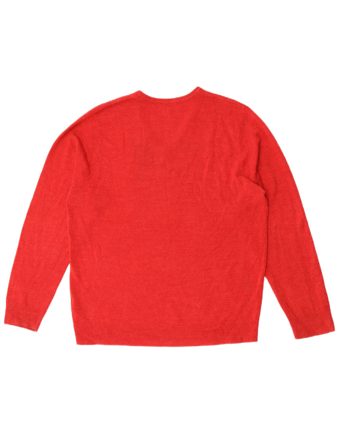 Maglione da uomo con scollo a V Marks & Spencer grande acrilico rosso
