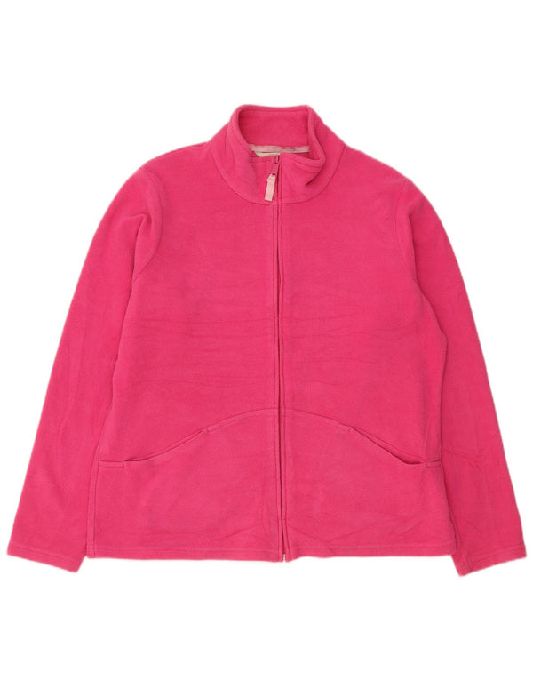 Giacca in pile da donna Marks & Spencer UK 18 XL poliestere rosa