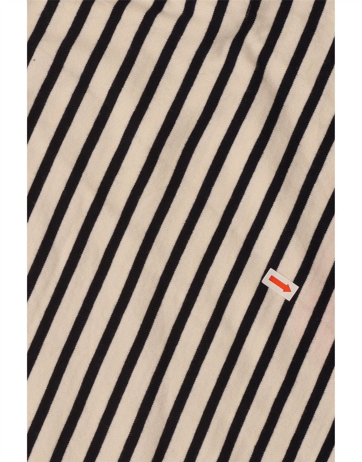 VINEYARD VINES Womens Top Long Sleeve UK 14 Medium White Striped Cotton