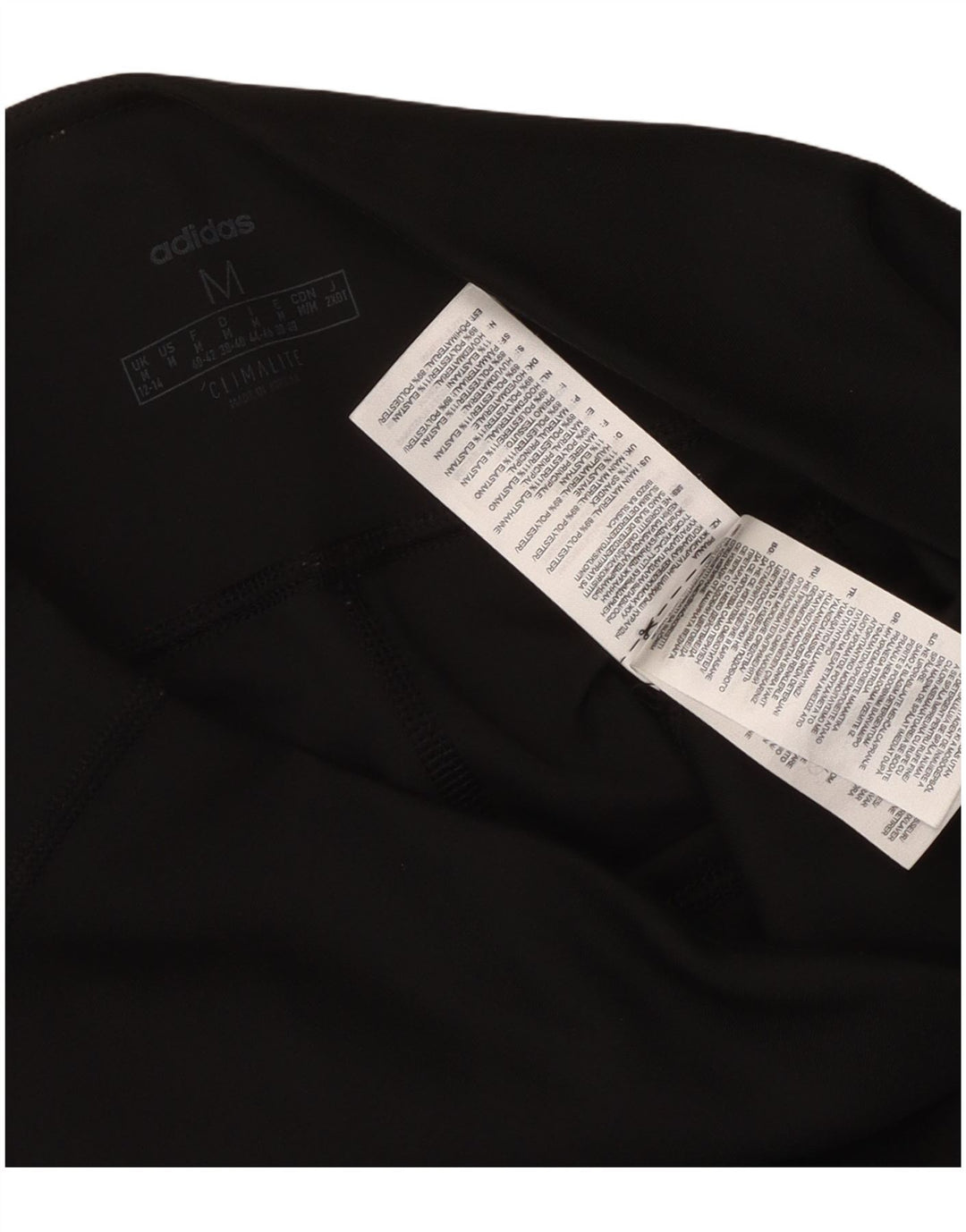 Leggings Adidas Climalite da donna UK 12/14 Poliestere nero medio