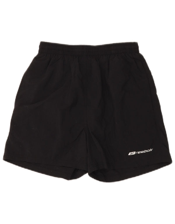Pantaloncini sportivi grafici da uomo REEBOK XS nylon nero