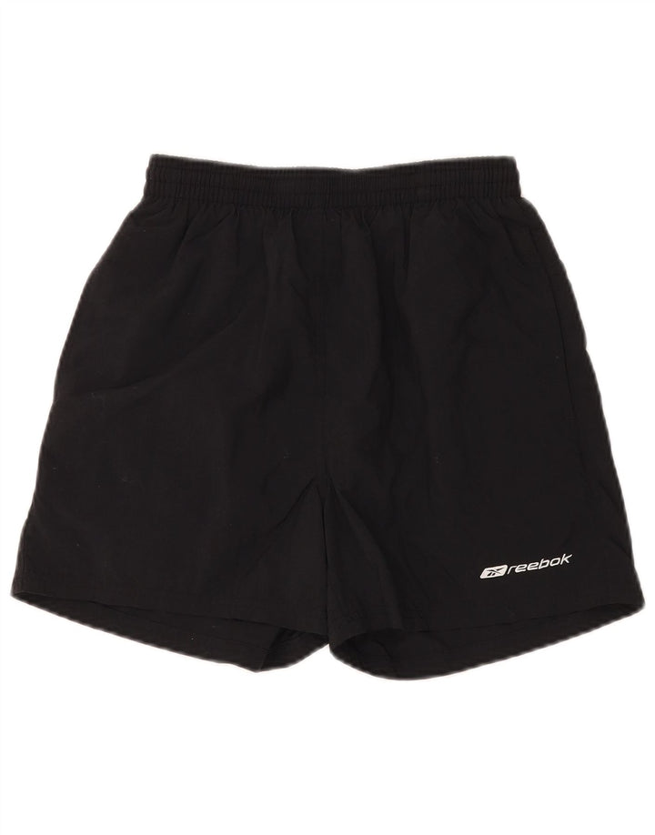 Pantaloncini sportivi grafici da uomo REEBOK XS nylon nero