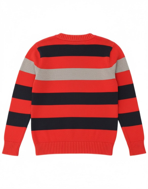 Maglione maglione girocollo da bambino Tommy Hilfiger 8-9 anni a righe rosse medie