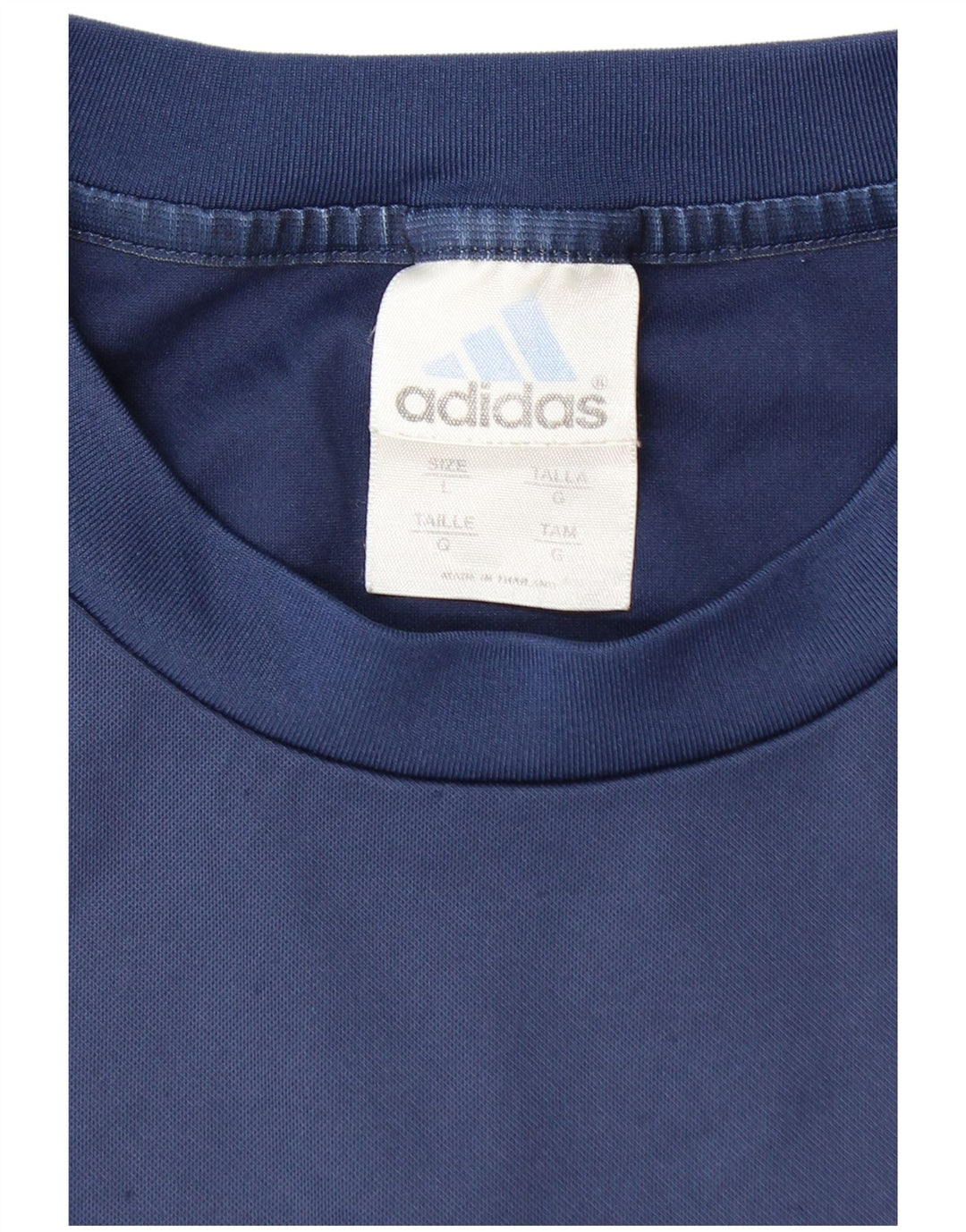 T-shirt ADIDAS da uomo Climalite Top grande in poliestere blu navy