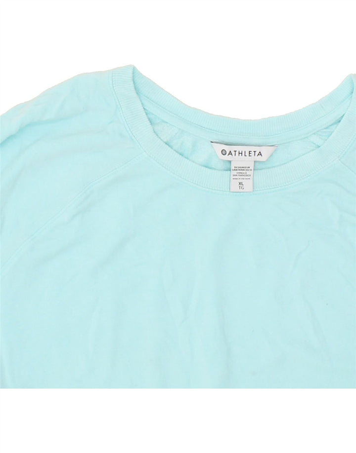 ATHLETA Womens Oversized Sweatshirt Jumper UK 18 XL Blue Modal Vintage Athleta and Second-Hand Athleta from Messina Hembry 
