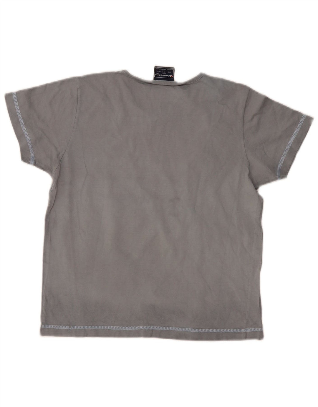 T-shirt grafica da donna CHAMPION Top UK 10 piccola in cotone blu navy