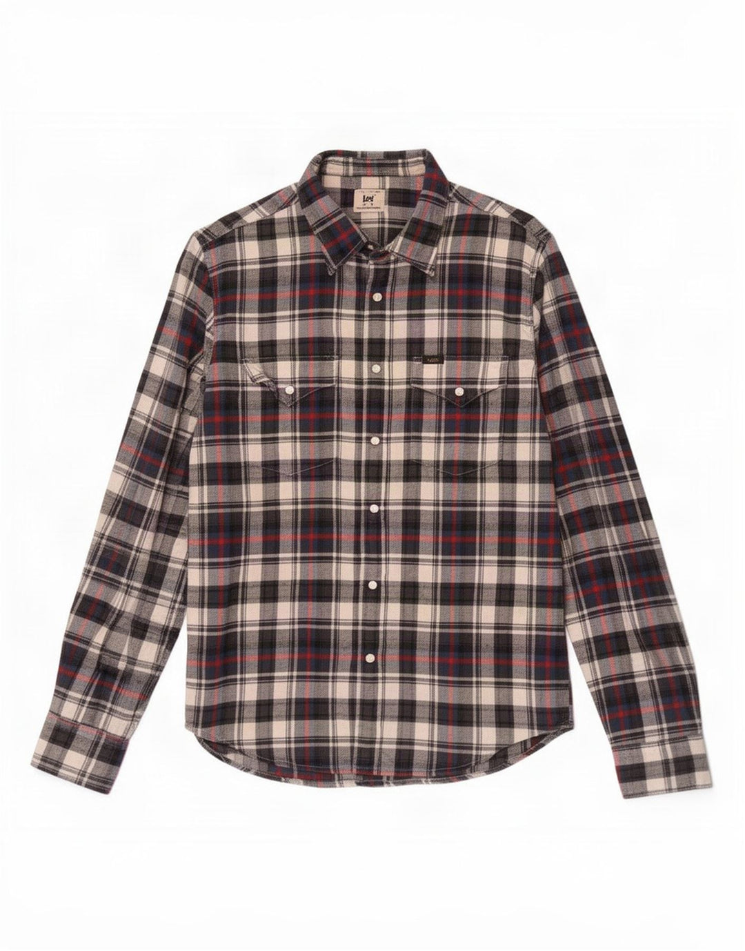 Camicia in flanella da uomo Lee piccola in cotone a quadri multicolore