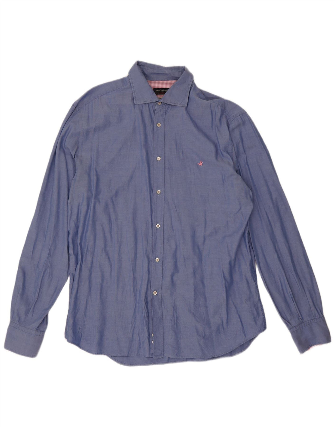 Camicia da uomo Brooksfield taglia 43 grande blu maculato