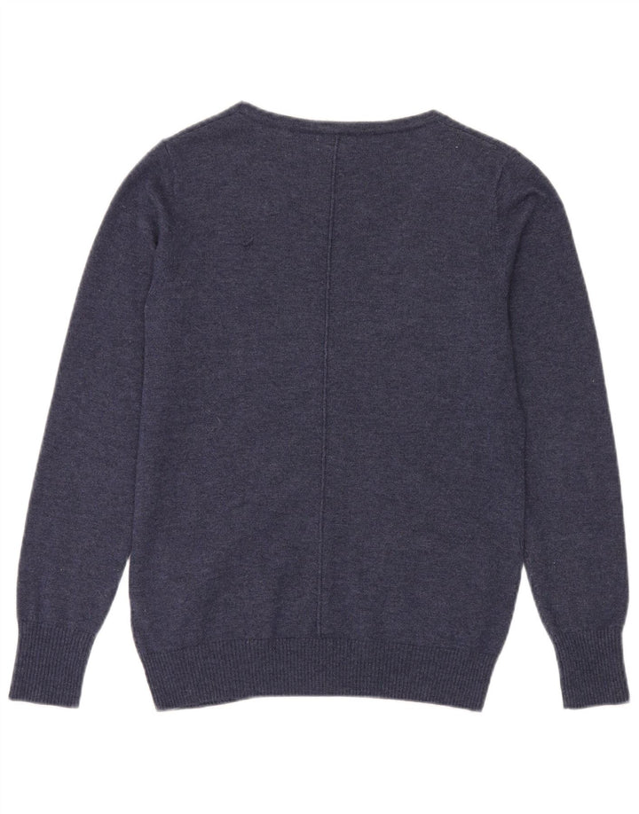 Maglione cardigan da donna Fat Face UK 10 piccolo in lana blu navy