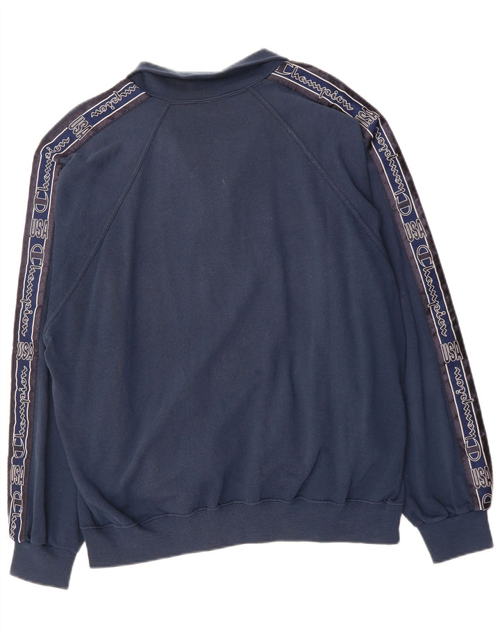 CHAMPION Giacca da tuta grafica da uomo grande color block blu navy