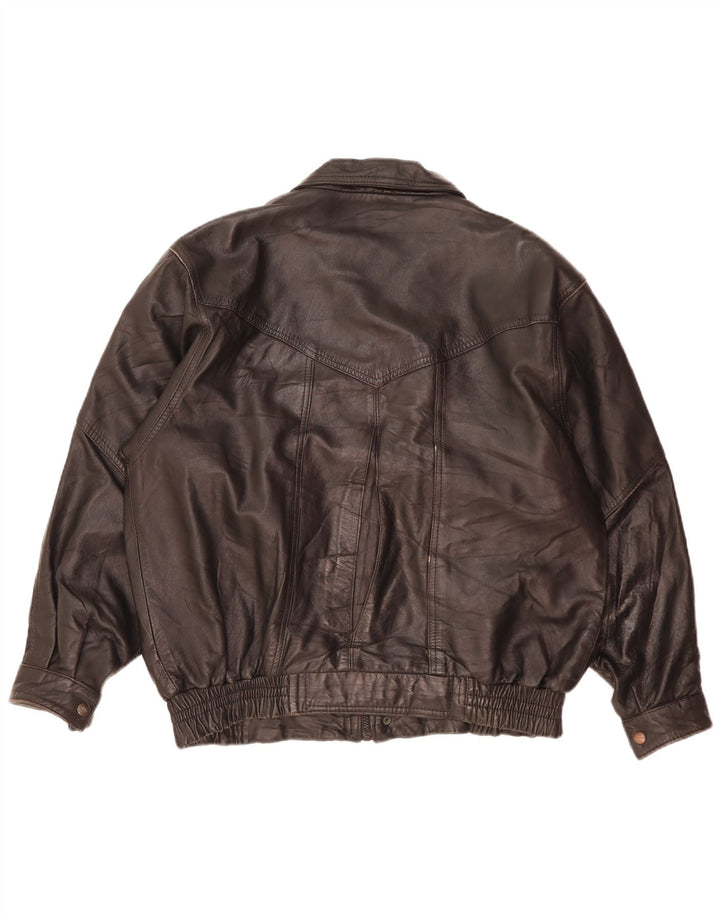 Giacca in pelle da uomo Rosa Cuir UK 40 grande pelle nera