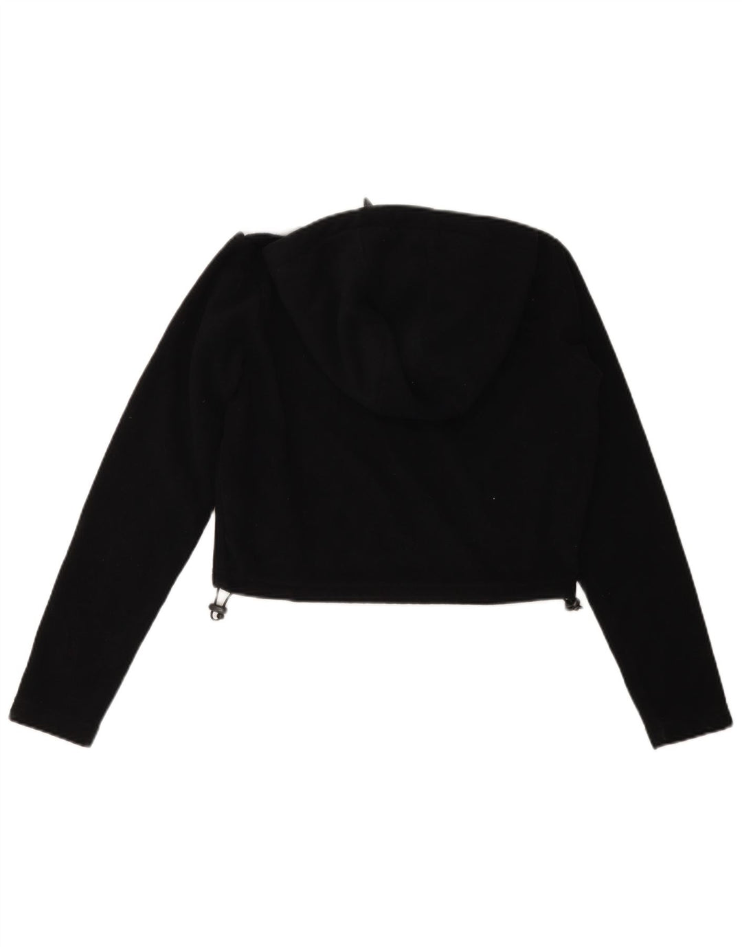 ELLESSE Maglione in pile da donna con collo e zip con cappuccio UK 8 Small Black Colourblock