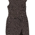 Chaps Abito tubino senza maniche da donna UK 18 XL Poliestere nero a pois
