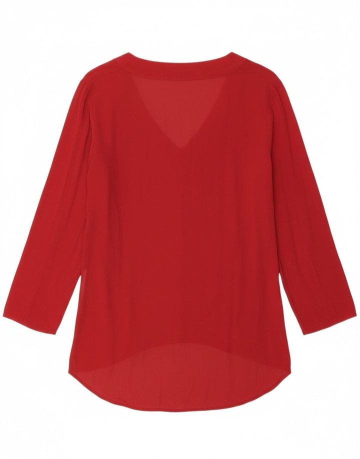 Top tunica a maniche lunghe da donna Zara UK 14 rosso medio