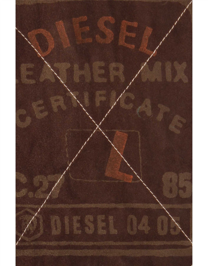 Giacca reversibile da uomo Diesel UK 40 grande pelle scozzese marrone