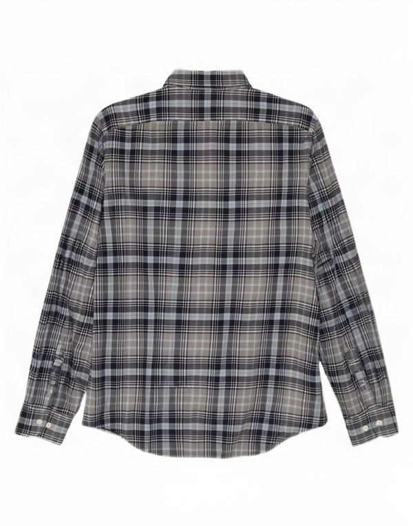 Penguin Camicia da uomo in flanella di cotone a quadri blu grande