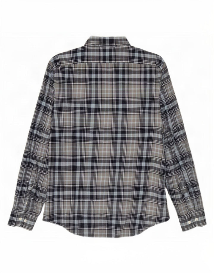 Penguin Camicia da uomo in flanella di cotone a quadri blu grande