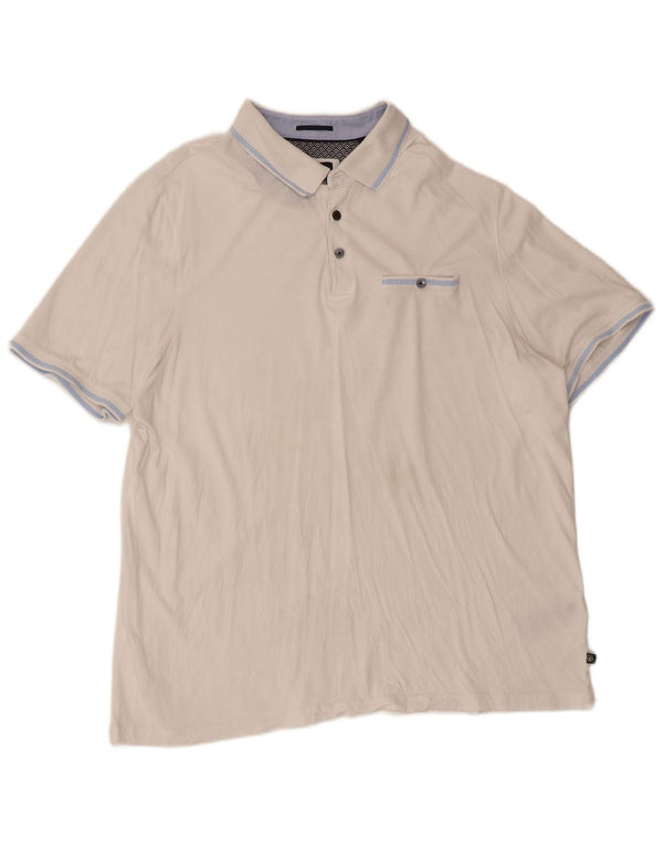 Polo da uomo Ted Baker taglia 6 2XL cotone bianco