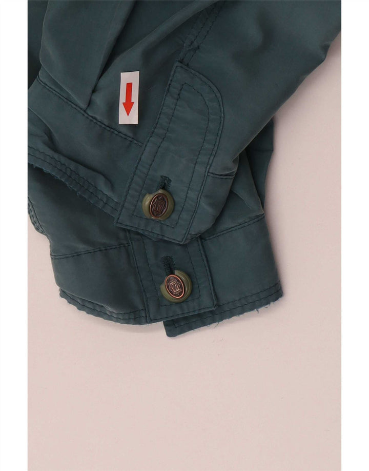 Giacca vintage da uomo in poliestere verde medio