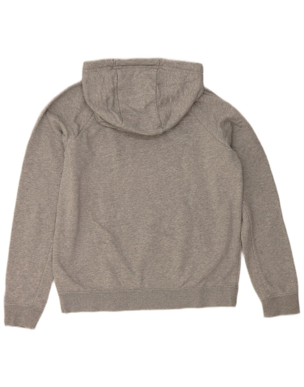 Felpa con cappuccio oversize da donna Nike UK 10 Small in cotone chiazzato grigio