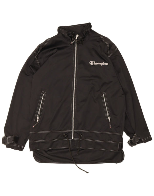 Giacca da tuta grafica da uomo Champion, poliestere medio nero