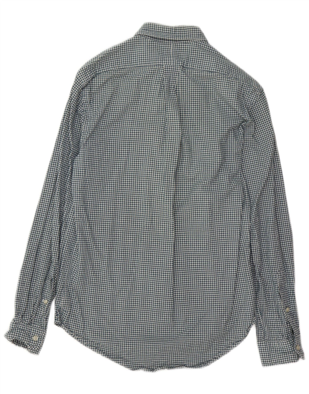 POLO RALPH LAUREN Camicia da uomo in flanella Oxford elasticizzata a quadretti blu medio