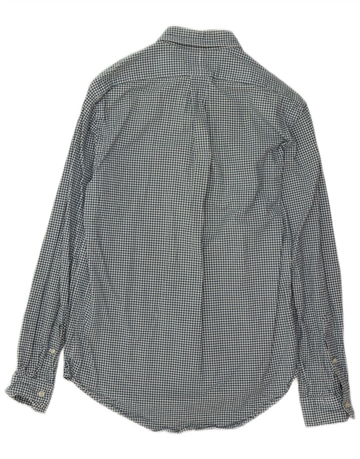 POLO RALPH LAUREN Camicia da uomo in flanella Oxford elasticizzata a quadretti blu medio