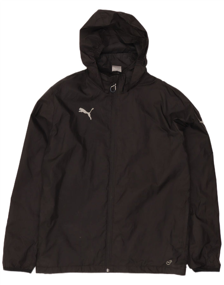 Giacca antipioggia da uomo Puma con cappuccio UK 40 Large Black Nylon