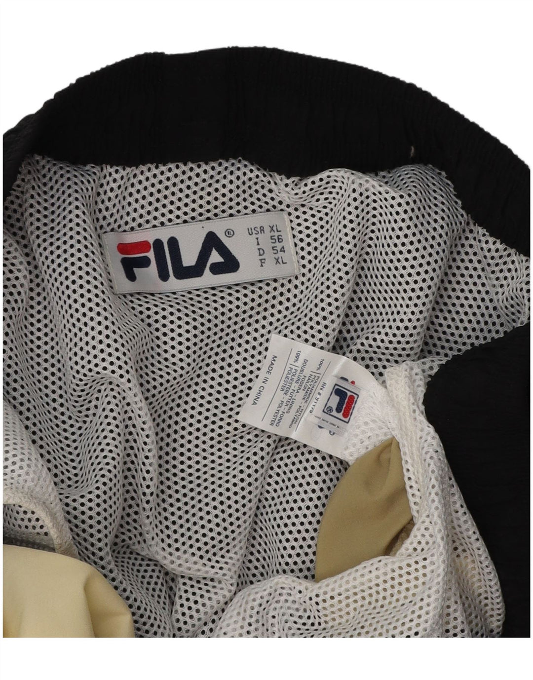 FILA Pantaloncini da bagno grafici da uomo XL Poliestere color block nero