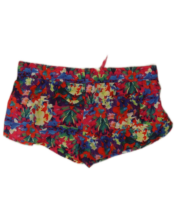 Champion Womens Herritage Fit Sport Shorts UK 14 Large Multicoloured Floral