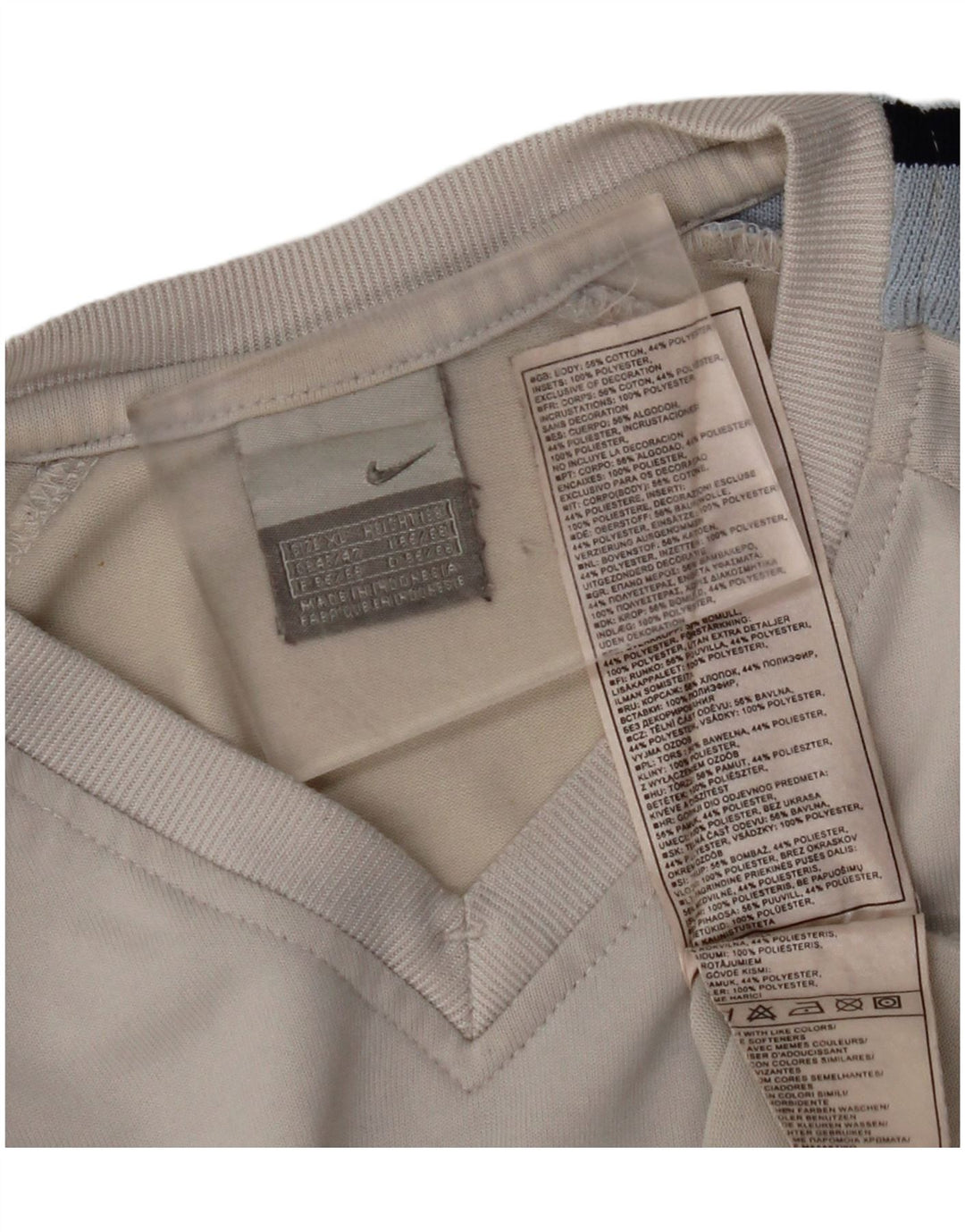 T-shirt da uomo NIKE Top XL in cotone color block grigio