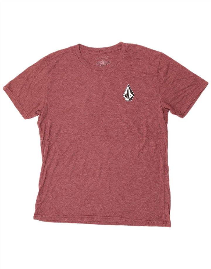 T-shirt grafica da uomo Volcom Top grande in cotone bordeaux