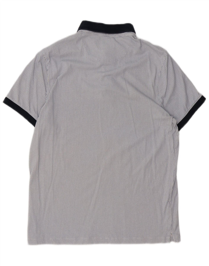 Polo da uomo Michael Kors piccola in cotone maculato blu