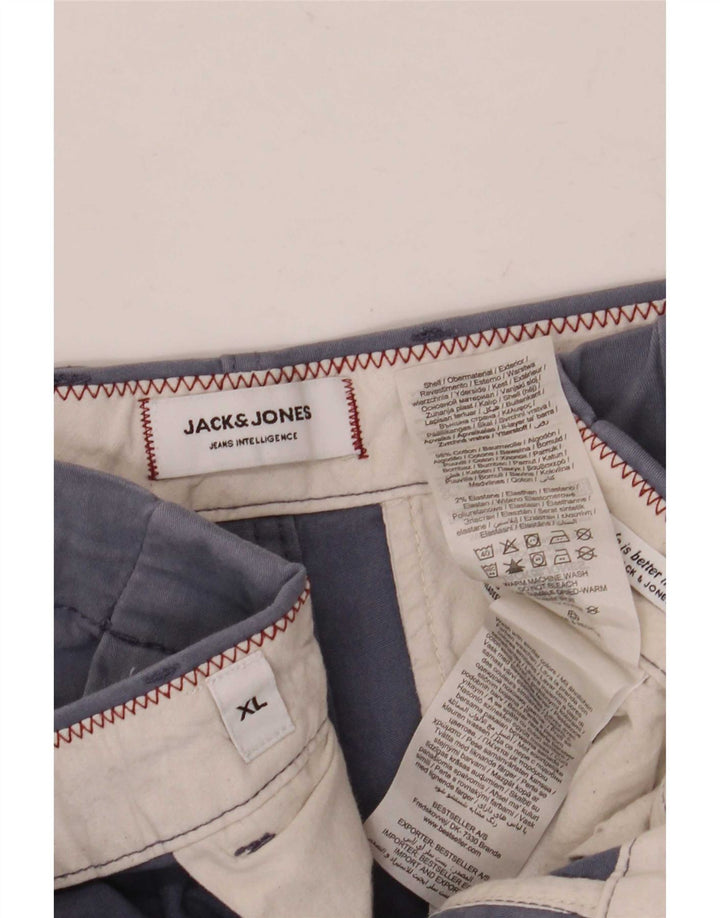 Pantaloncini chino regolari da uomo Jack & Jones XL W38 cotone blu