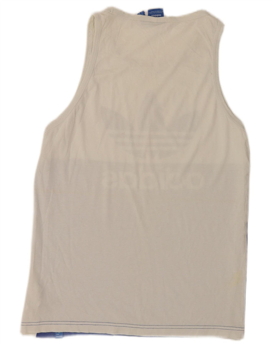 Canotta grafica da uomo Adidas, top in cotone color block bianco medio
