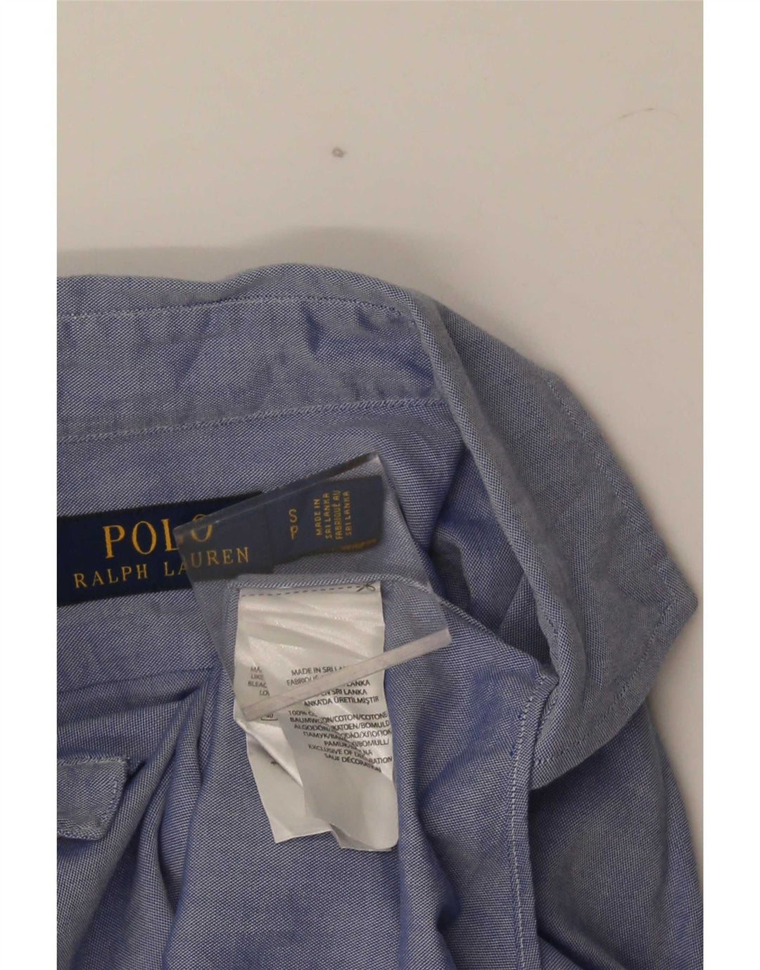 Polo Ralph Lauren Camicia da uomo piccola in cotone blu
