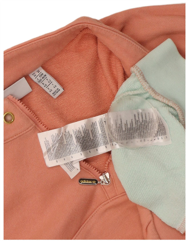 Felpa corta oversize da donna Adidas UK 14 rosa medio