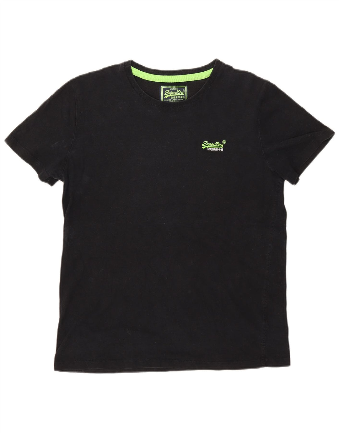 T-shirt da uomo Superdry Top grande in cotone nero