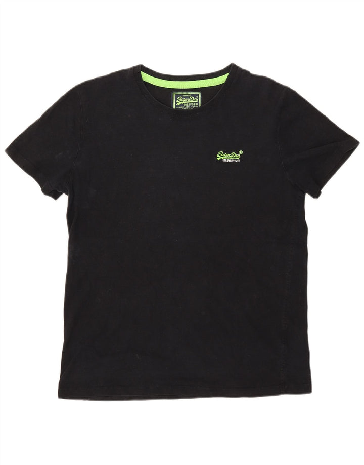 T-shirt da uomo Superdry Top grande in cotone nero