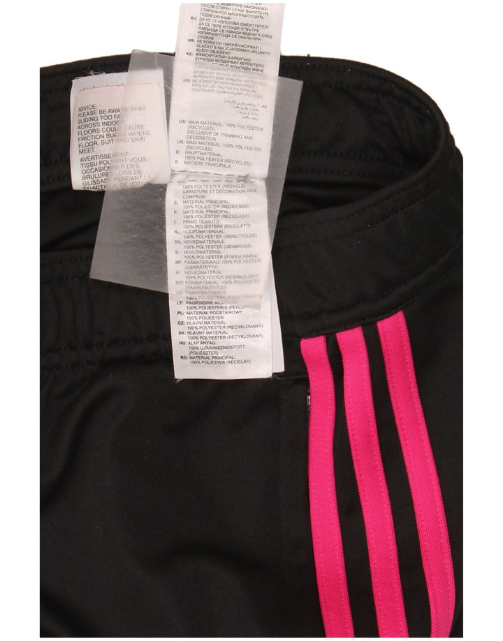 Pantaloni della tuta Adidas Aeroready da ragazzo 9-10 anni in poliestere nero