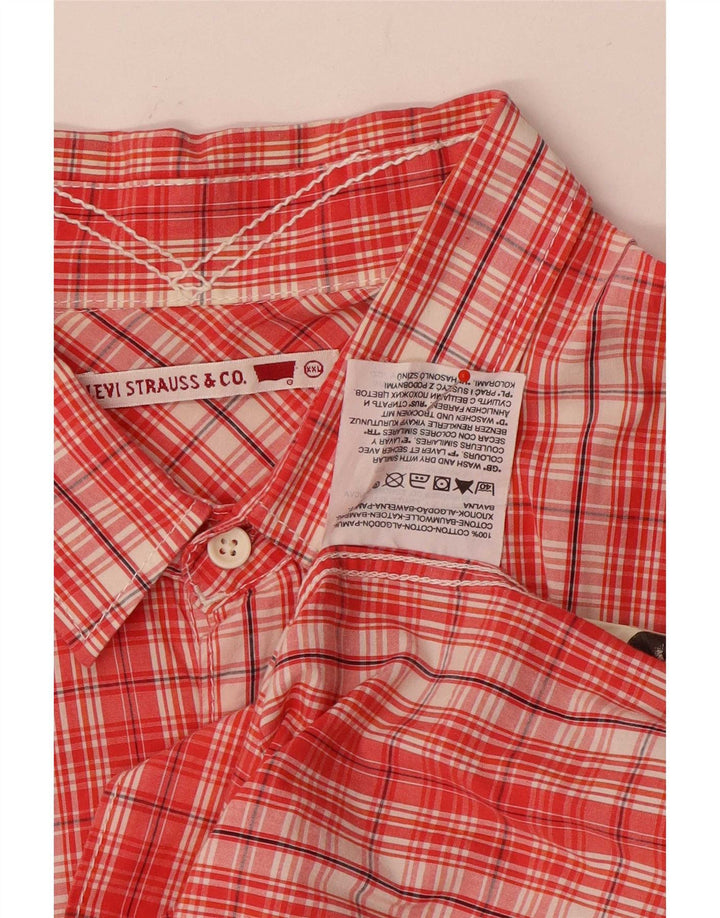 Camicia a maniche corte Denizen da uomo Levi's 2XL in cotone a quadri rossi