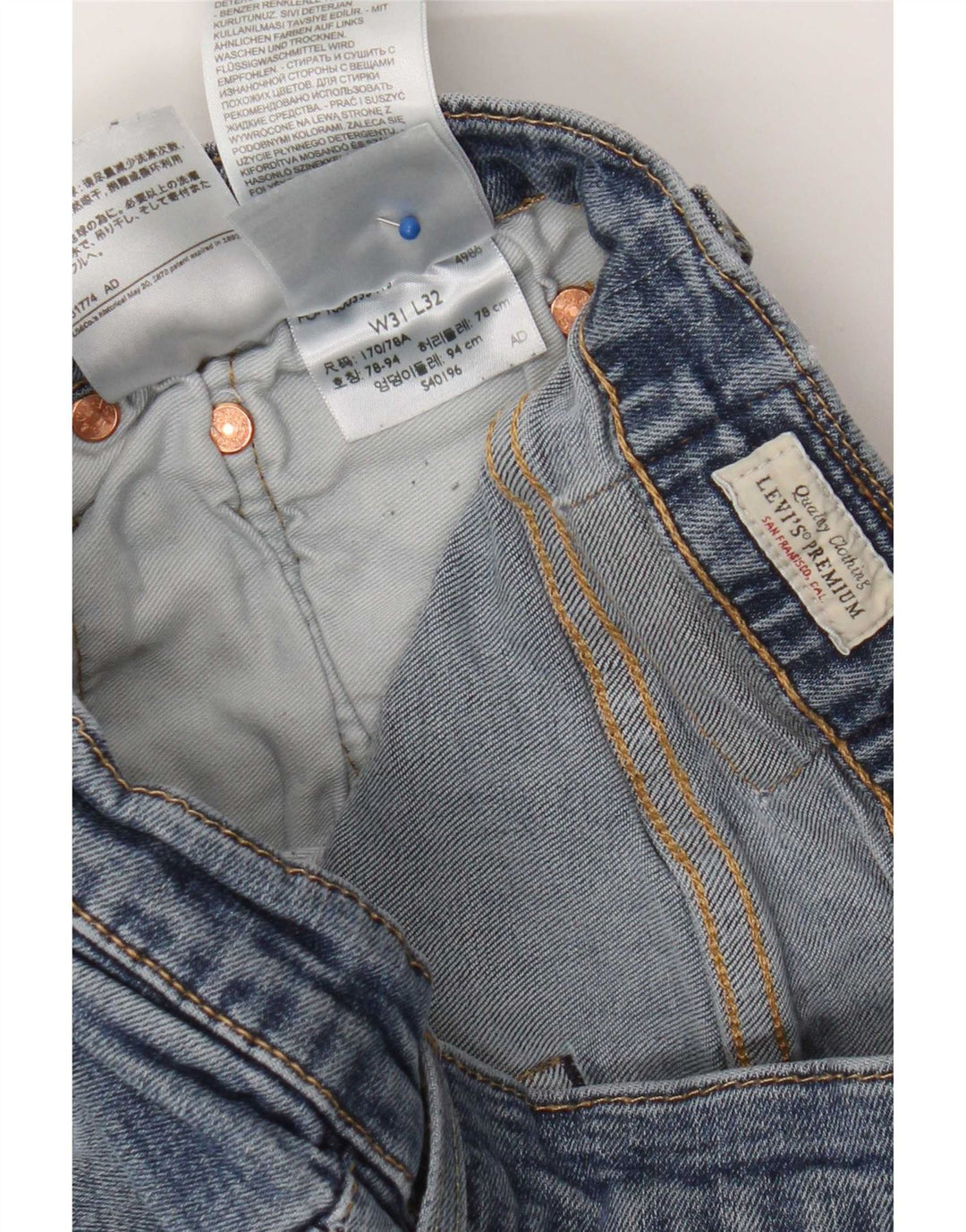 Jeans skinny da donna Levi's W31 L32 cotone blu