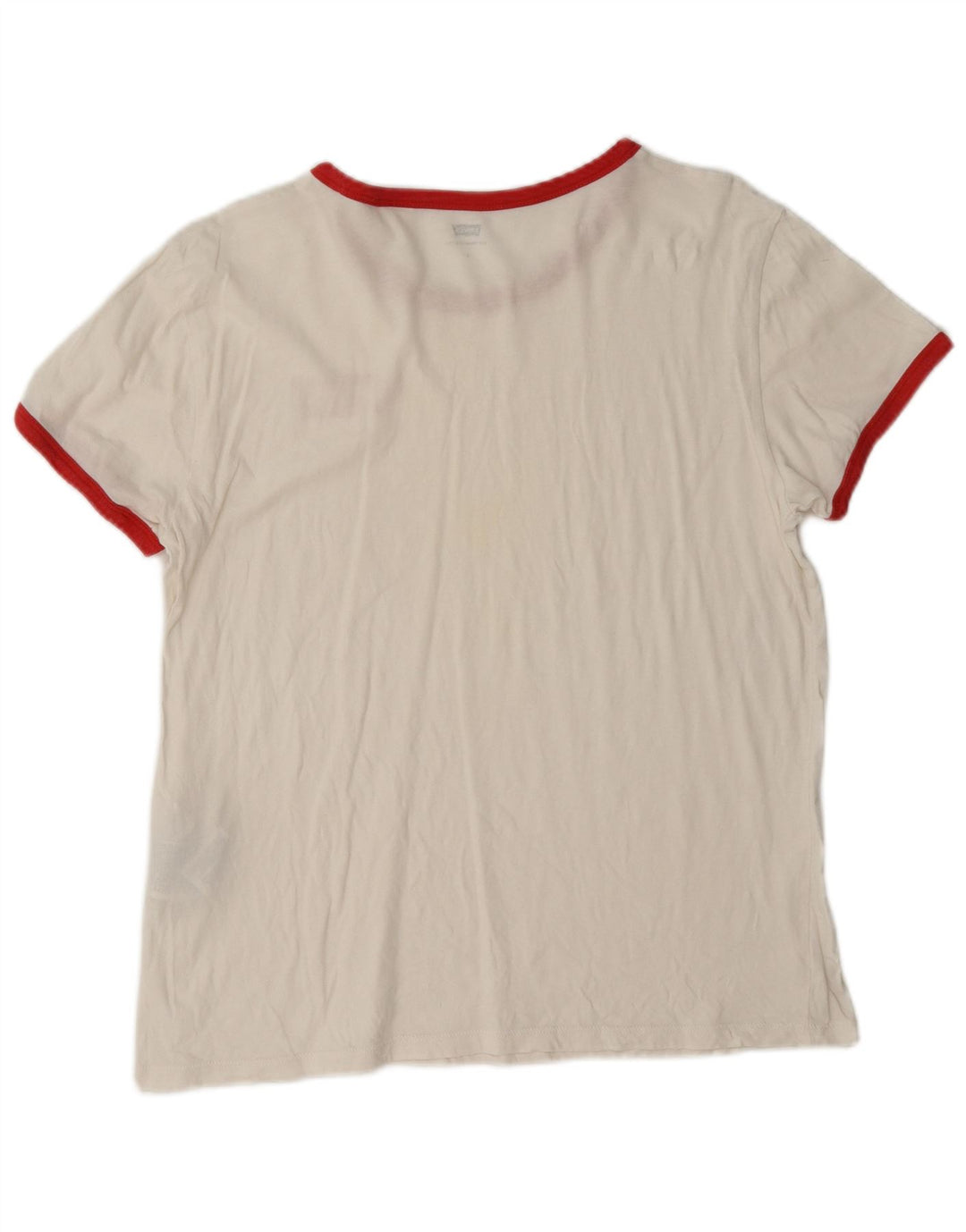 T-shirt da donna Levi's Top UK 16 grande cotone bianco