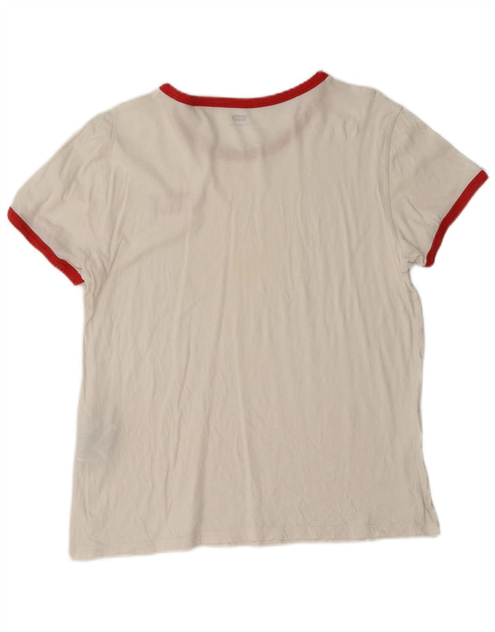 T-shirt da donna Levi's Top UK 16 grande cotone bianco