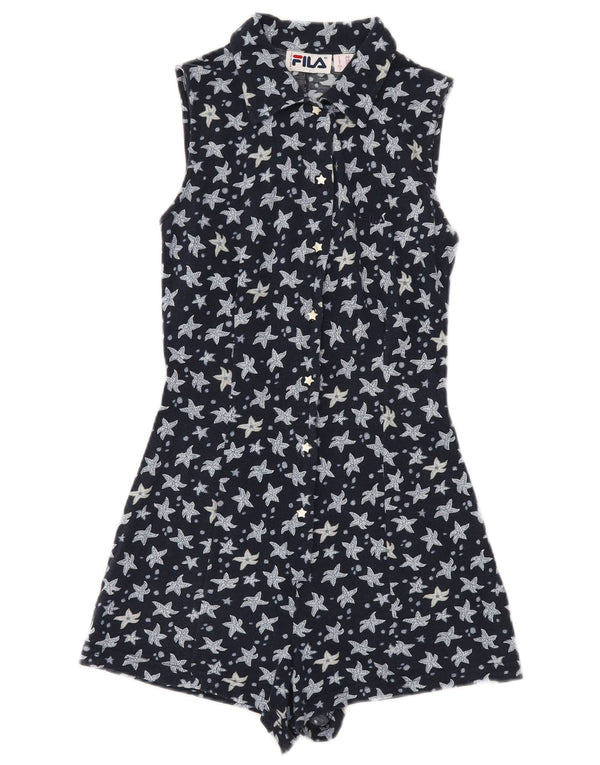 TUTA TUTA SENZA MANICHE DA DONNA FILA IT 40 Small Blu Navy Floreale