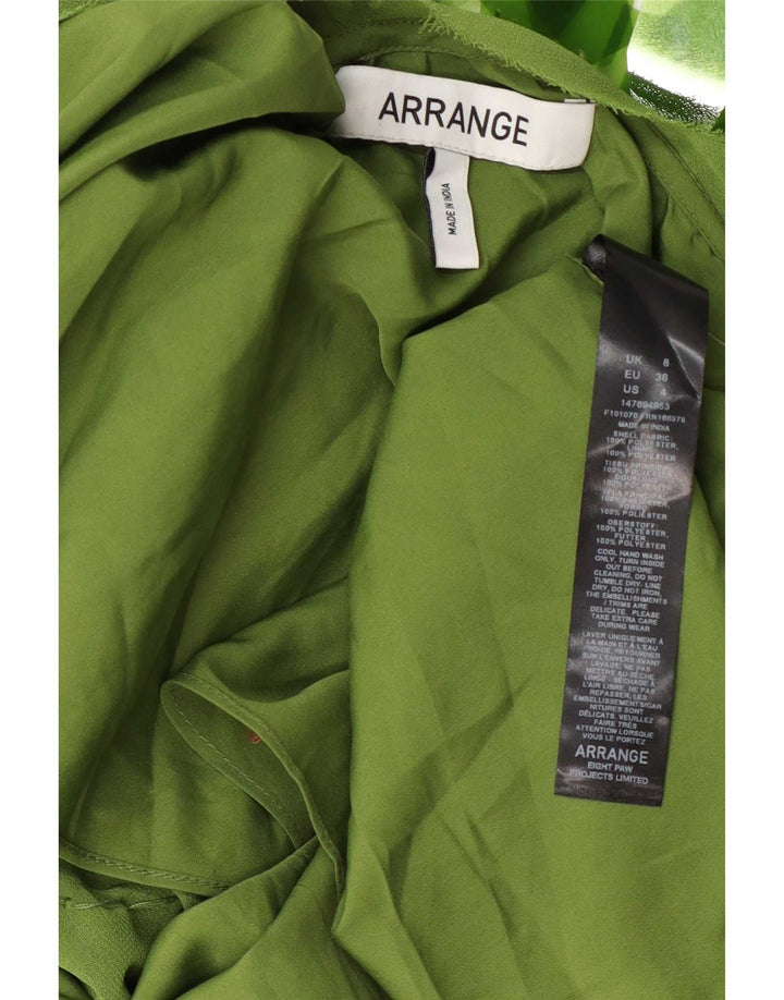 Disporre la canottiera corta da donna UK 8 piccola in poliestere verde