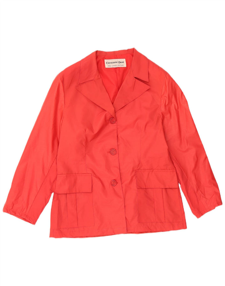 VINTAGE Womens Paris 3 Button Blazer Jacket IT 46 Large Red Polyester