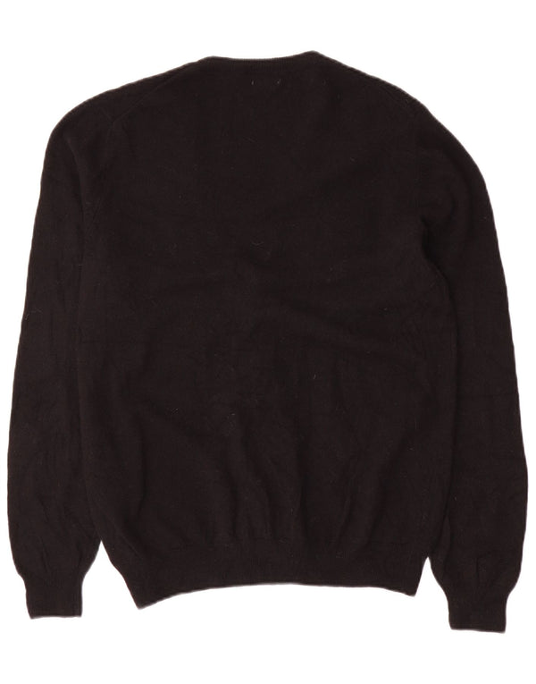 Maglione cardigan da donna BENETTON UK 18 XL lana merino nera