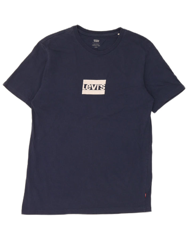 T-shirt grafica da uomo Levi's Top in cotone blu navy medio